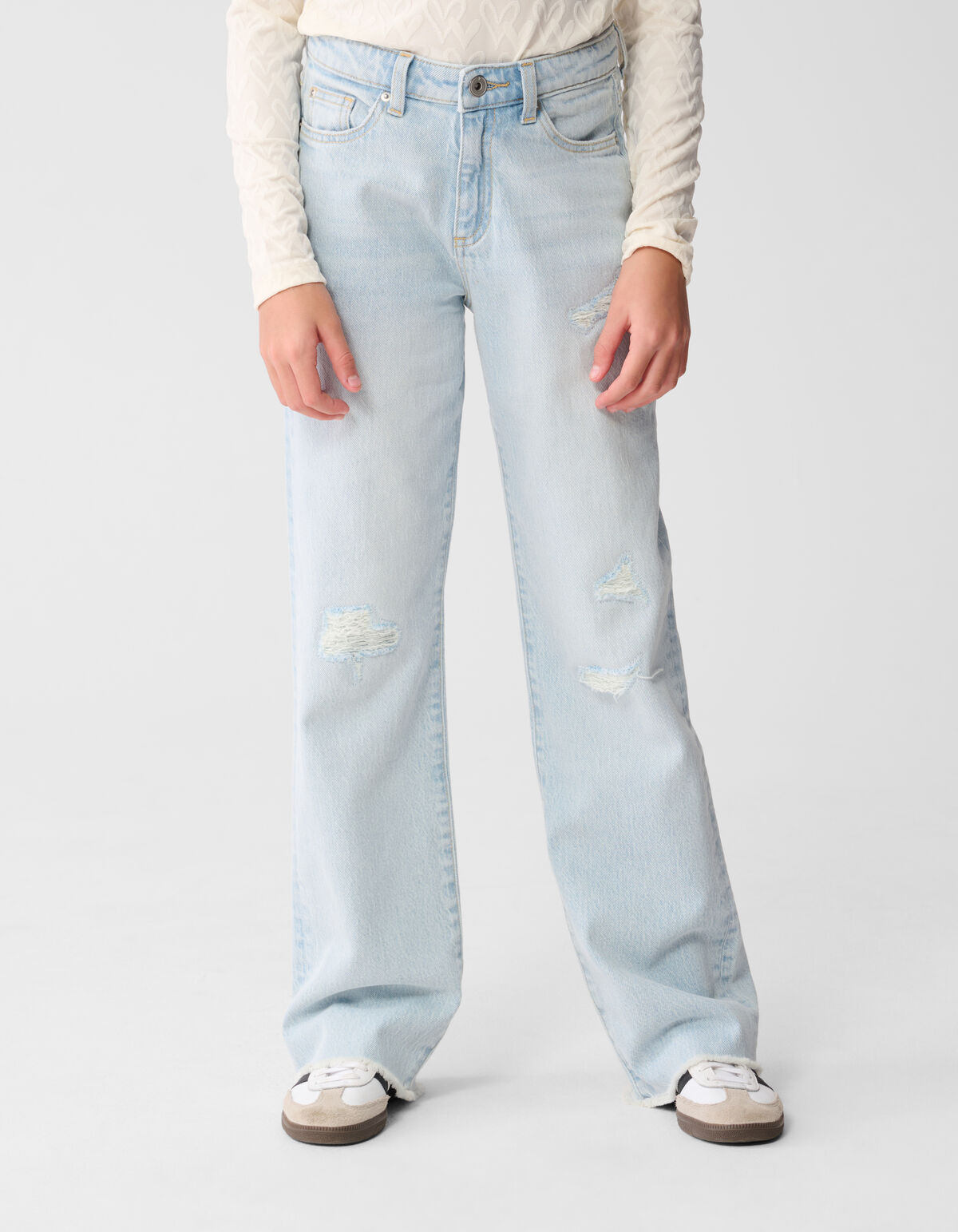 Destroy Straight Fit Jeans Bleached