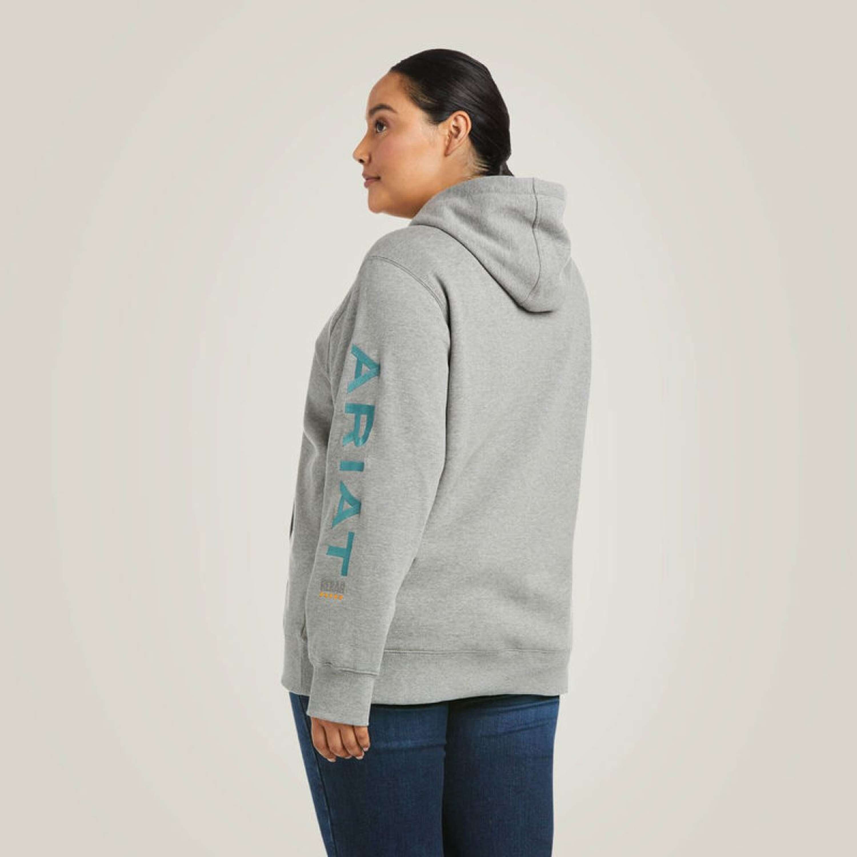 Ariat Hoodie Rebar Graphic Dames Heather Grey