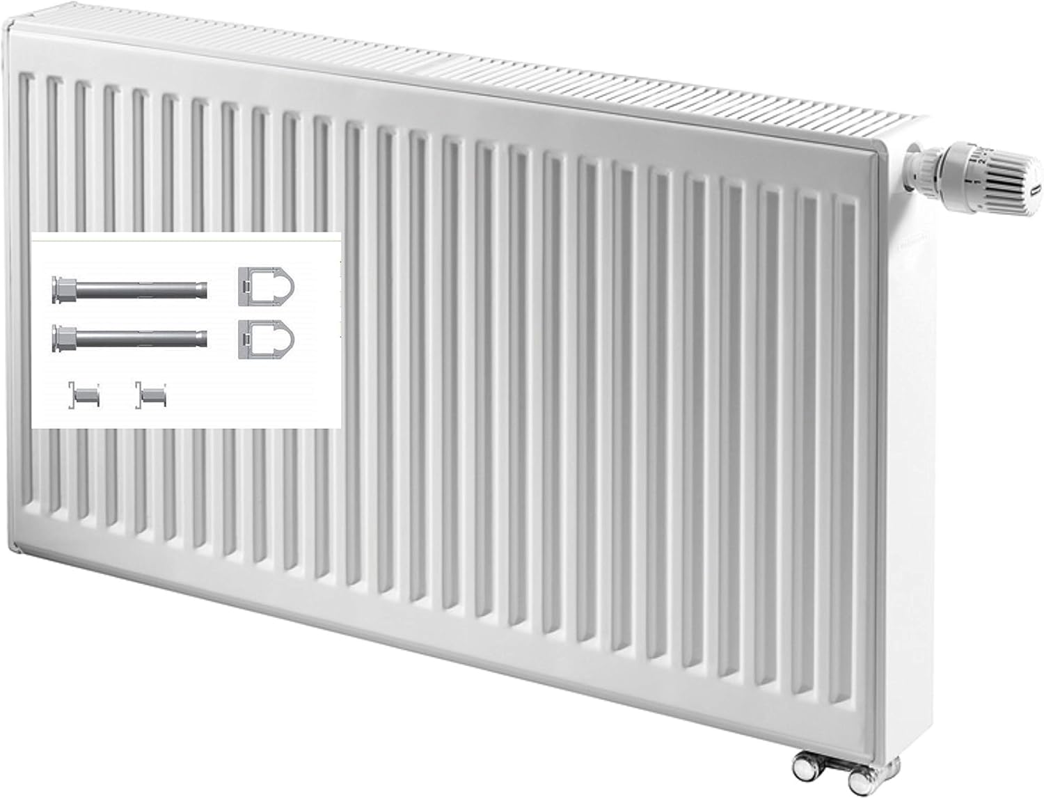 KERMI Profil-Ventilheizkörper Typ 22, Bh 600 x Bl 400 mm, rechts