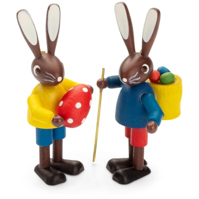 Holzanhänger Hasenkinder