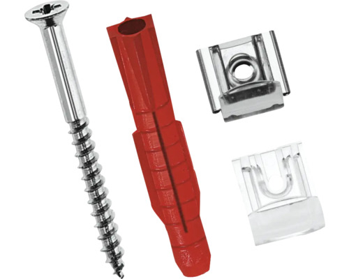 Spiegelmontageset Tox Look + schroef 6/36, 4 stuks