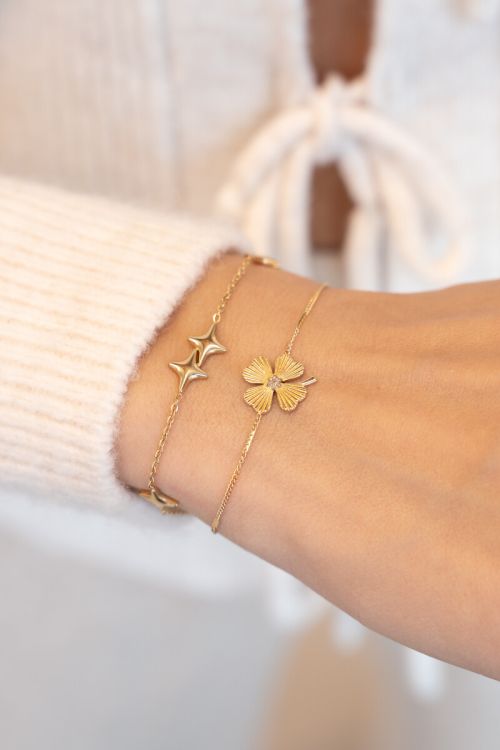 Starry armband met klaver & strass