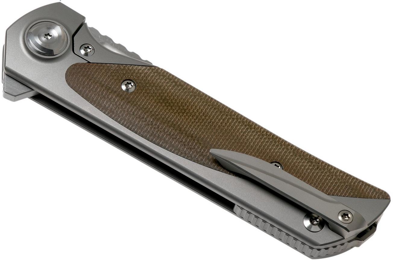 Liong Mah Warrior Two V3 Green Canvas Micarta zakmes