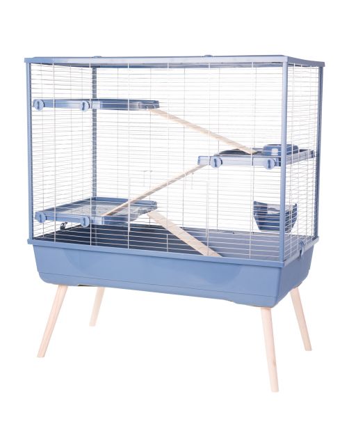Zolux Neolife 100 Knaagdierkooi - Dierenverblijf - 99x54x114 cm Blauw