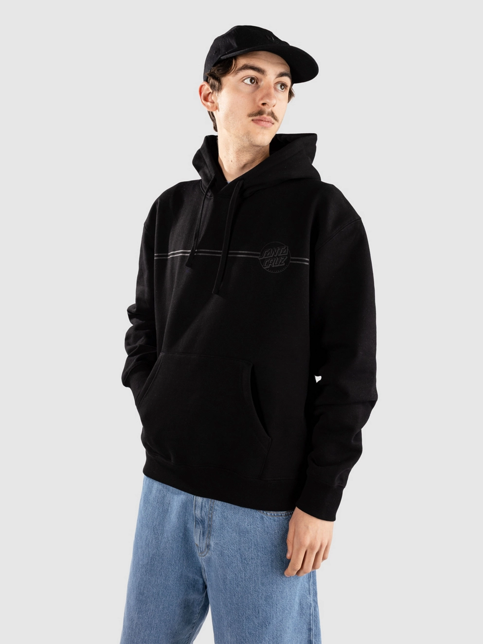 Santa Cruz Tonal Opus Dot Stripe Hoodie black