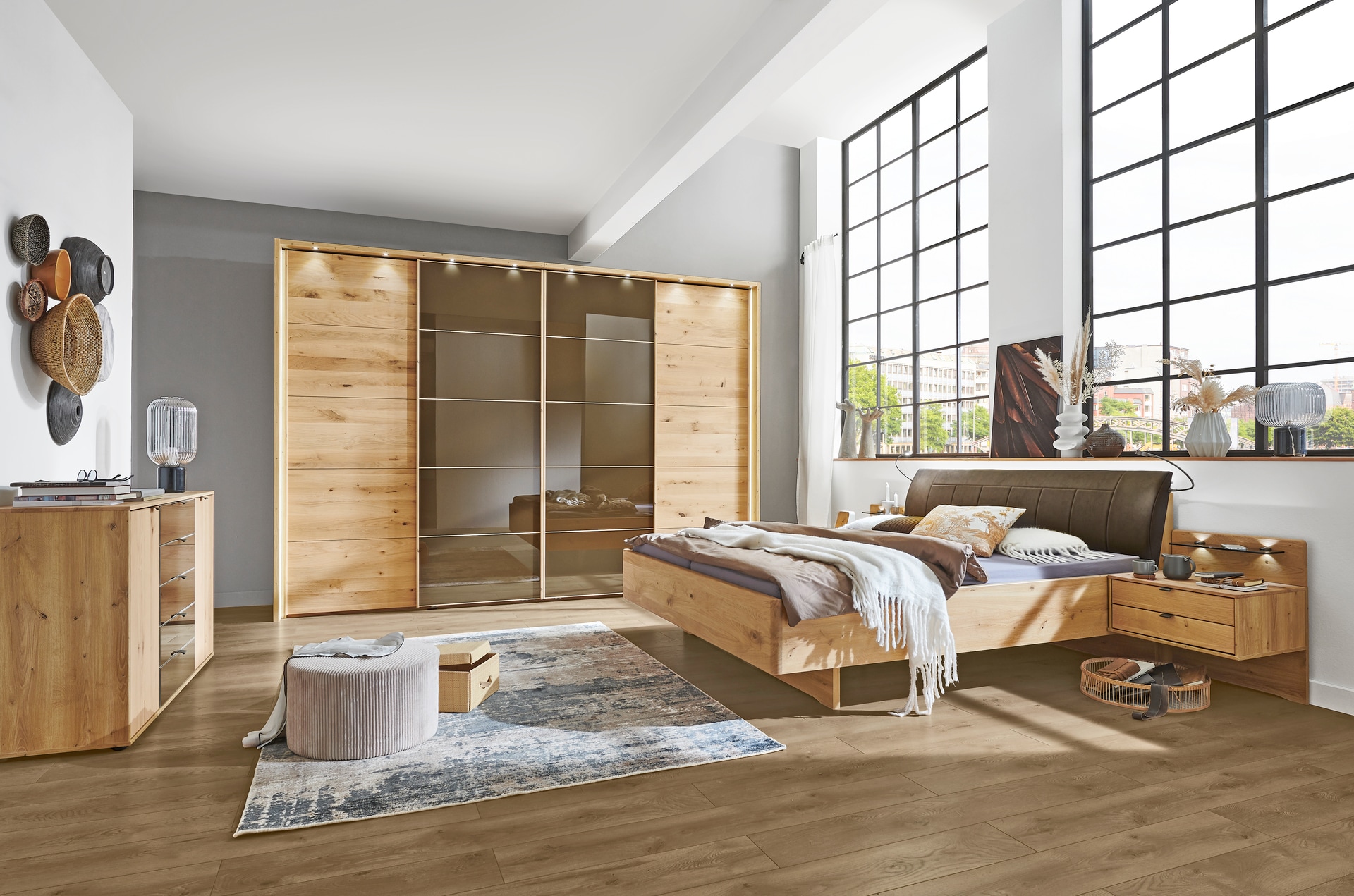 Bettanlage CARDIFF 3-teilig braun