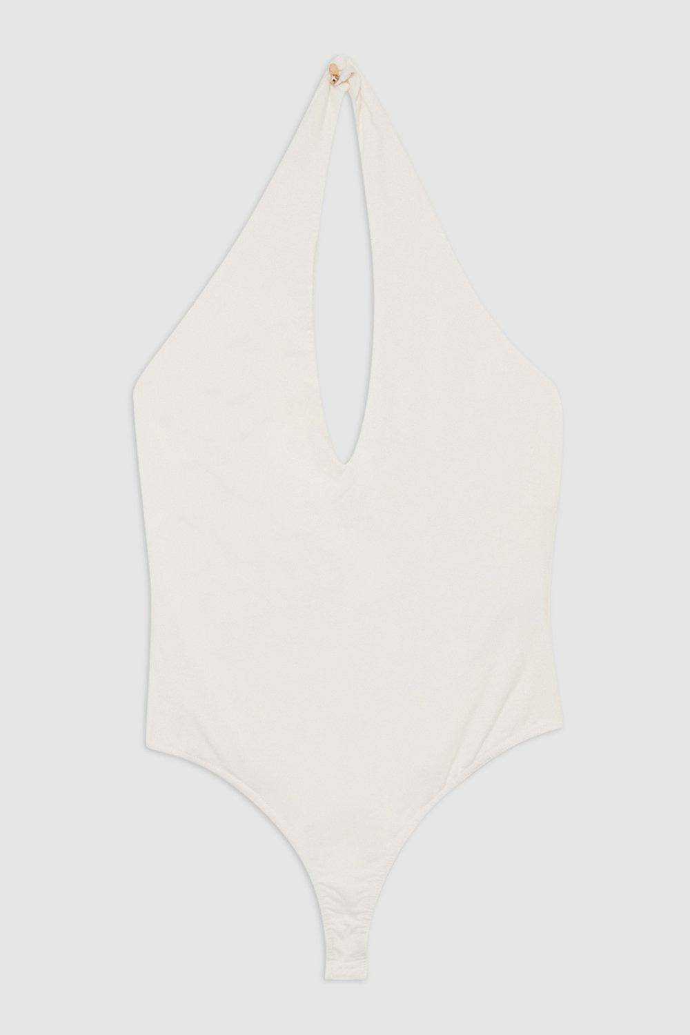 KarenMillen Body en jersey de coton stretch à décolleté halter