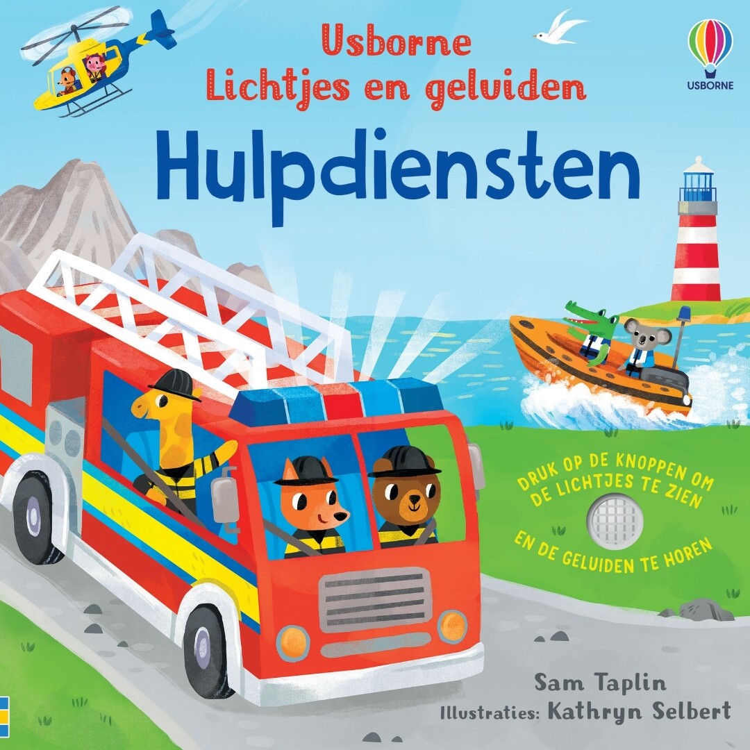 Uitg. usborne licht- en geluidboek hulpdiensten