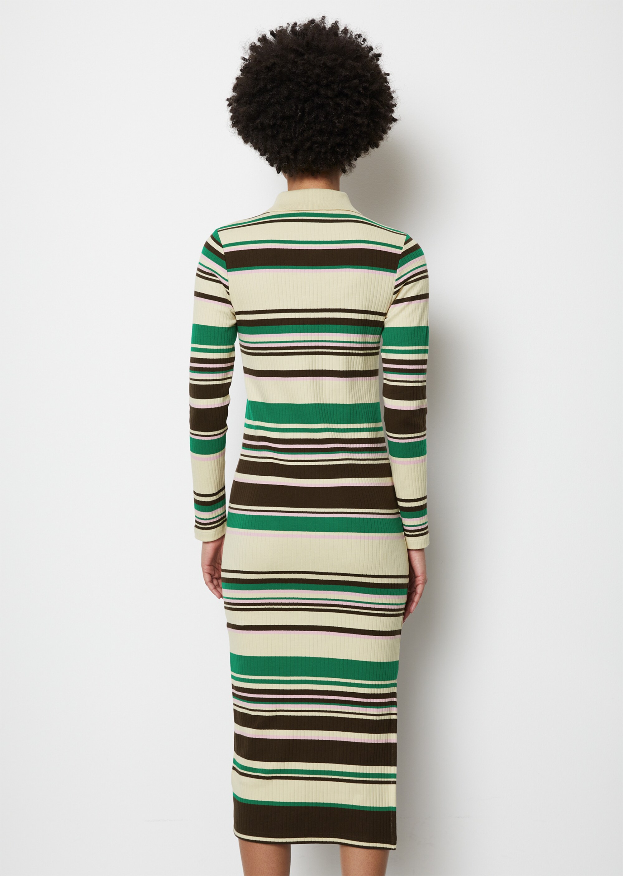Polo-Jerseykleid slimaus Interlock-Jersey