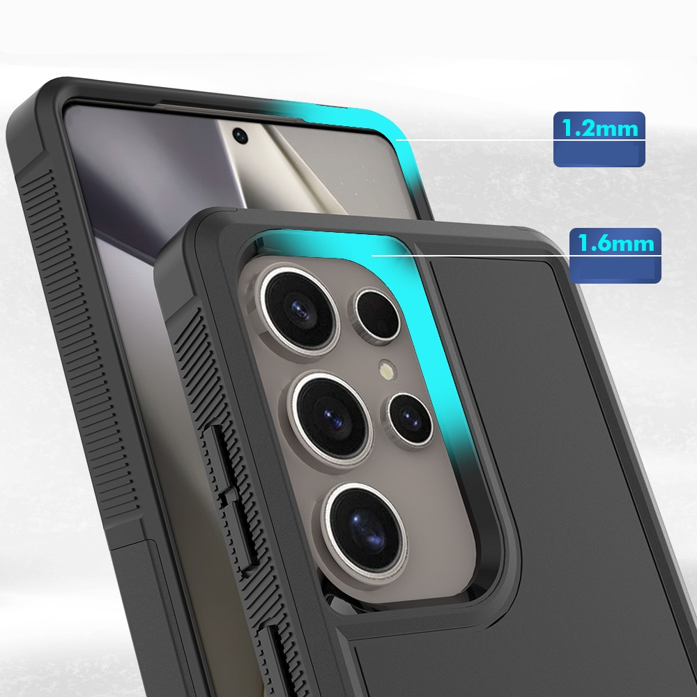 Samsung Galaxy S25 Ultra Outdoor Hybrid Hardcase Hülle   TPU Einlage - Schwarz