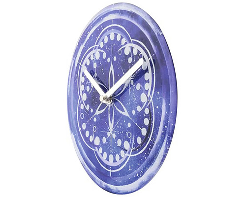 Cosmo tafelklok, gehard glas, indigo, Ø 20 cm