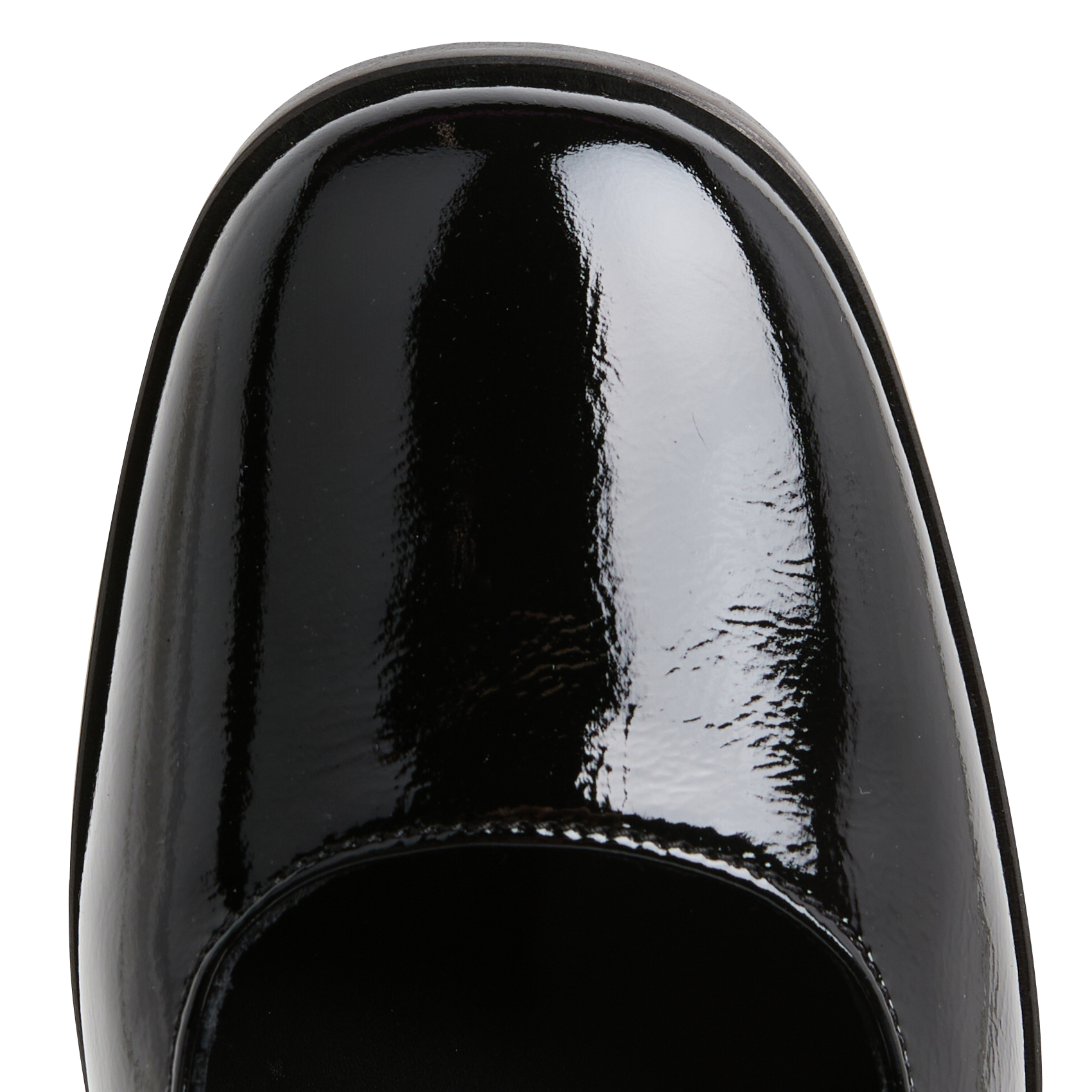 BETH - Babies en cuir vernis | Noir
