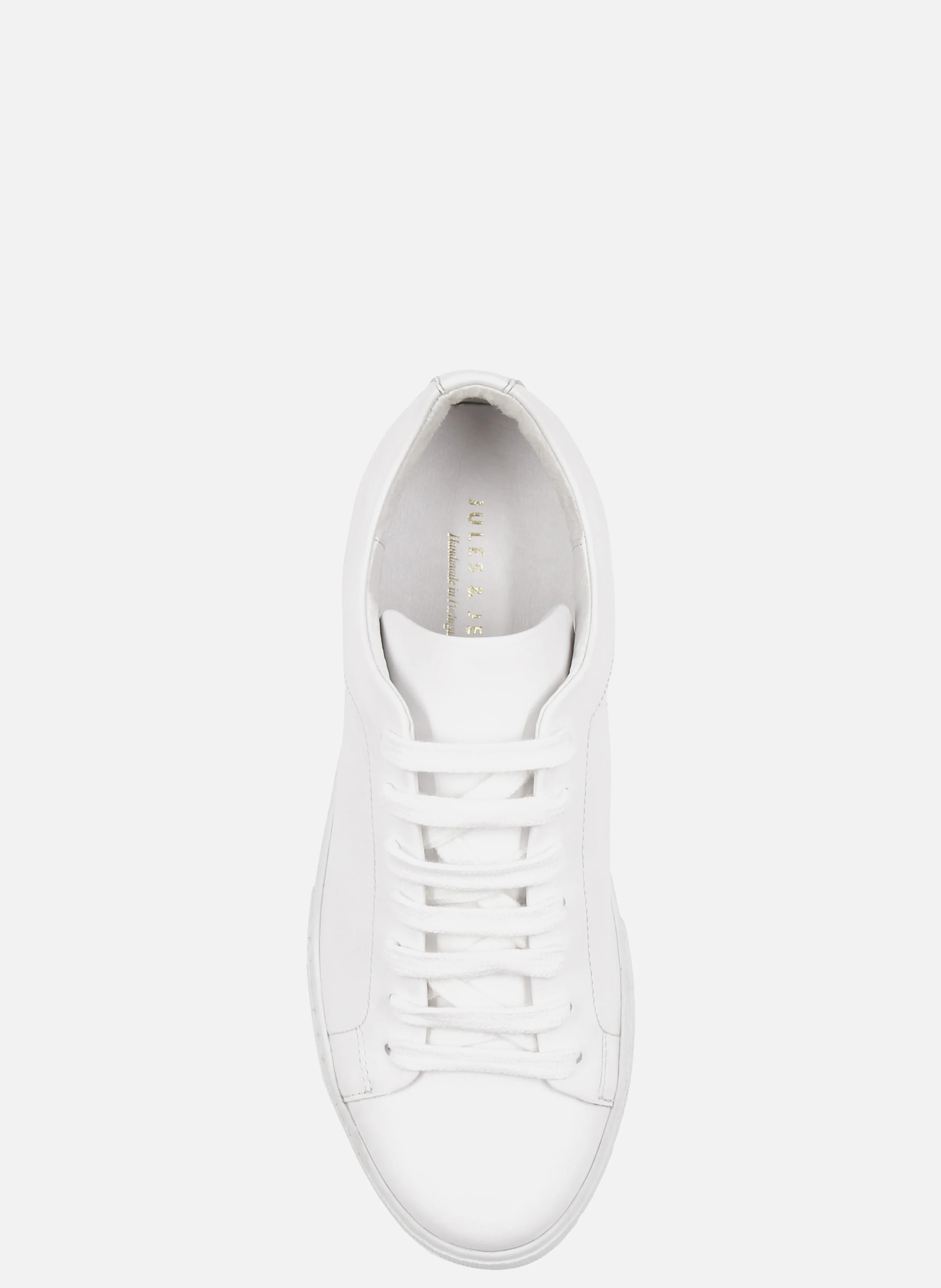 Tennis lacet cuir lisse | Blanc