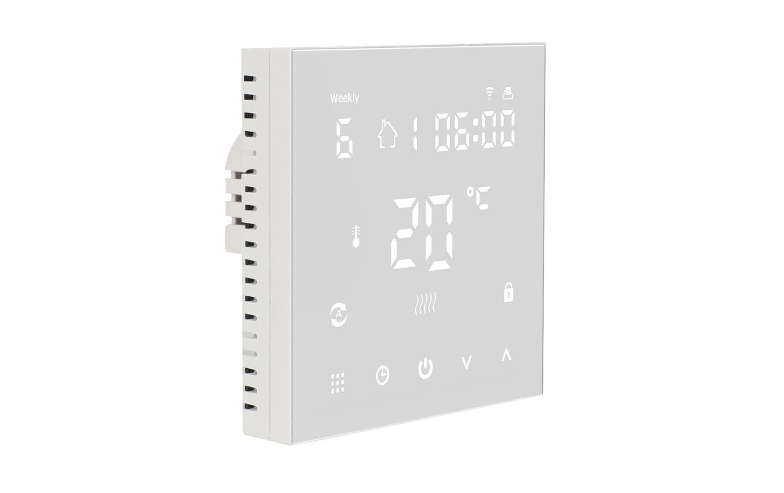 Smart Home Wandthermostat für Bodenheizungs-Stellantrieb<br>Wand-Thermostat für smartes und automatisiertes Heizen mit Energiesparfunktionen
