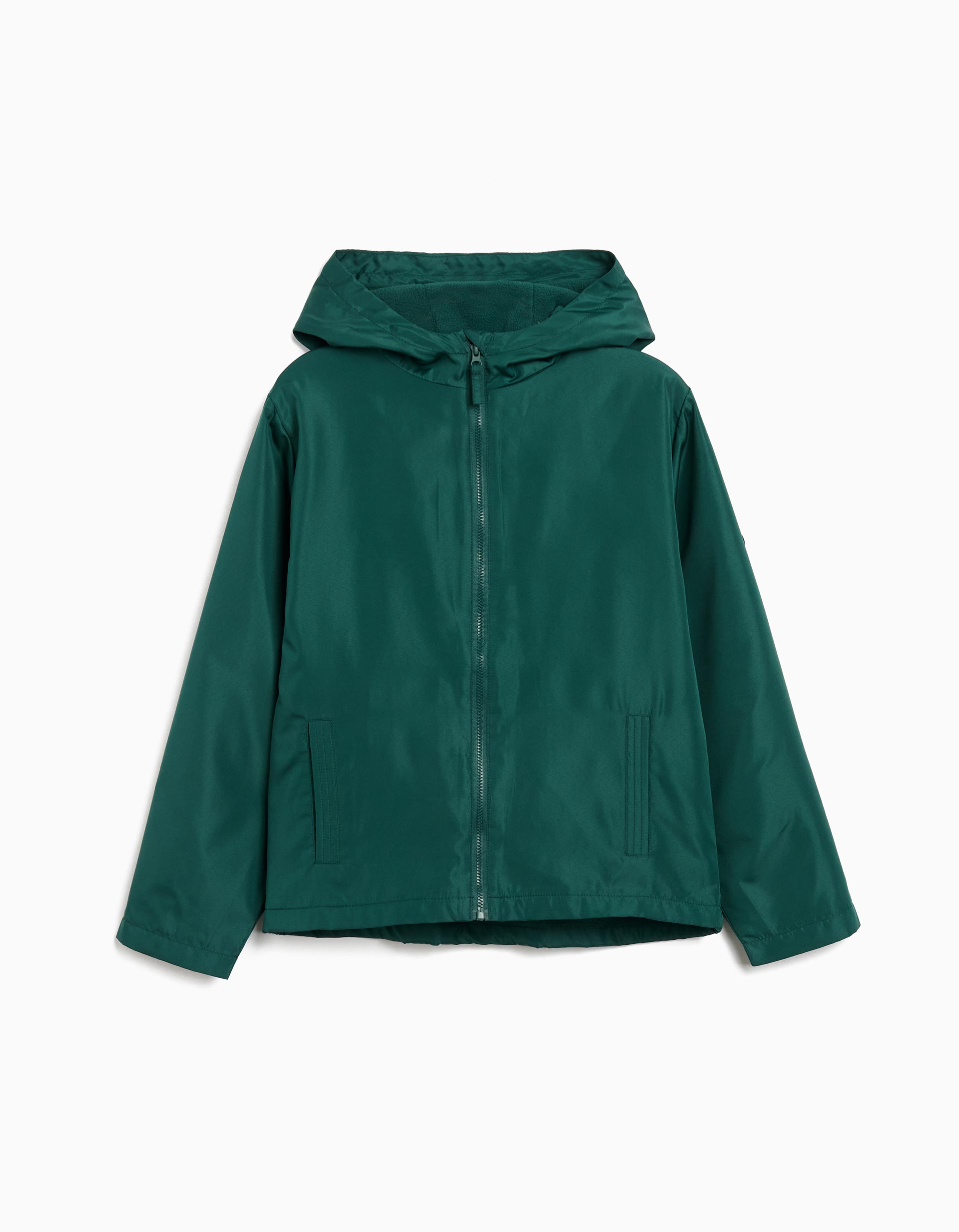Parka com Capuz, Menino, Verde Escuro