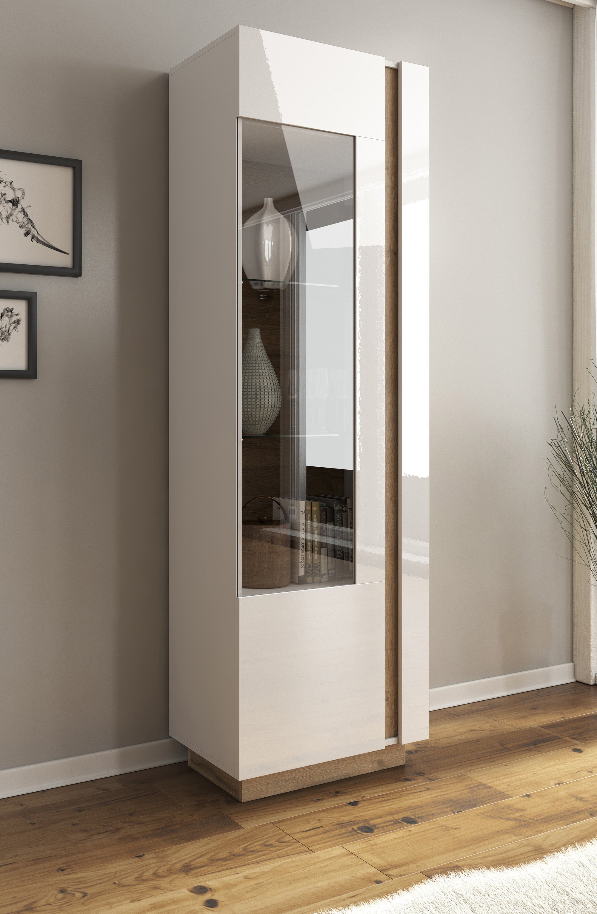 Ashley 2 - Woonkamer - Wit/eiken