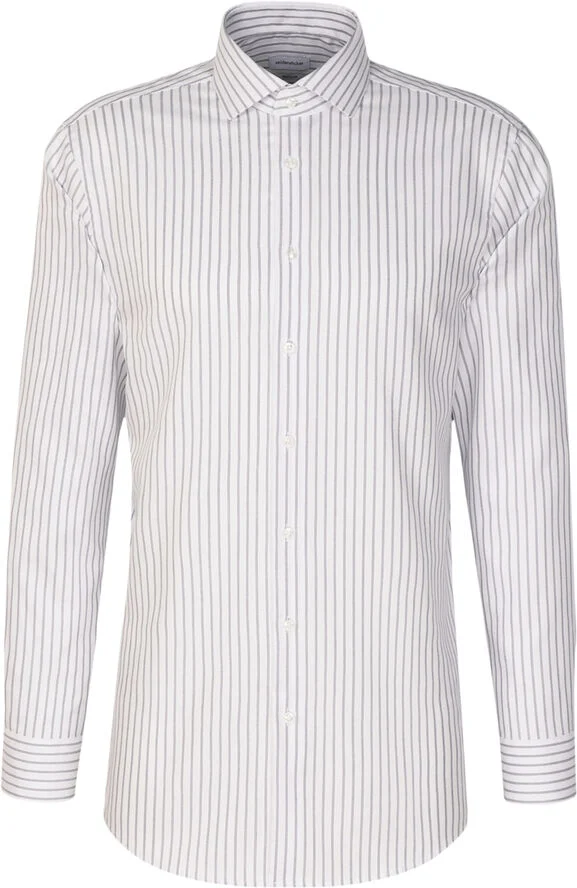 Seidensticker Business Shirt Regular Long sleeve Kent-Collar Stripes Blue