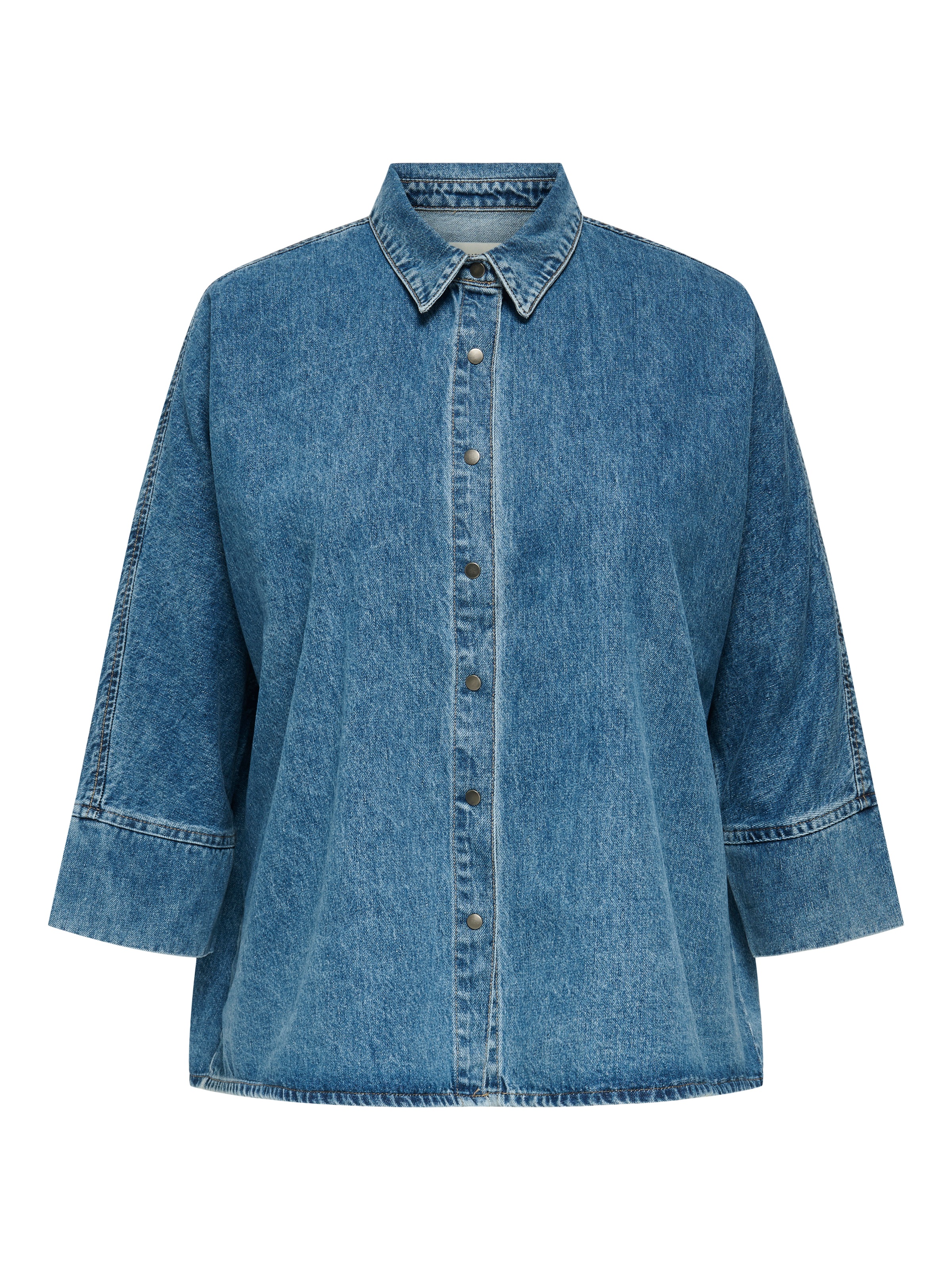 ONLY CARMAKOMA Jeansbluse »CARGRACE 3/4 DNM SHIRT CRO«