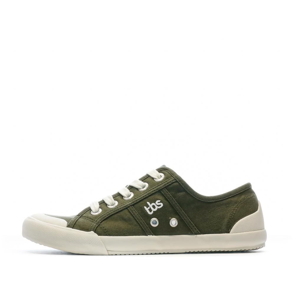 TBS Baskets en toile Kaki Femme TBS Opiace