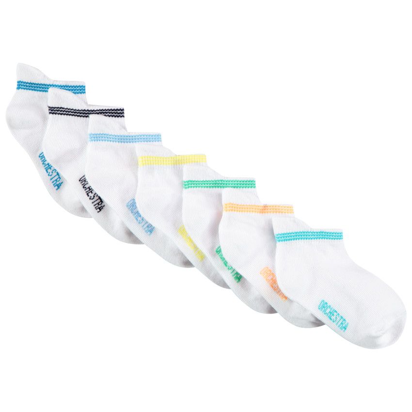 Lot de 7 paires de chaussettes courtes pour bébé garçon - Blanc