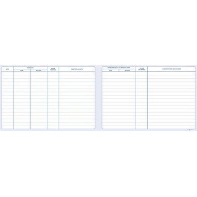 Registre des Visiteurs, 210 x 297 mm, 96 pages