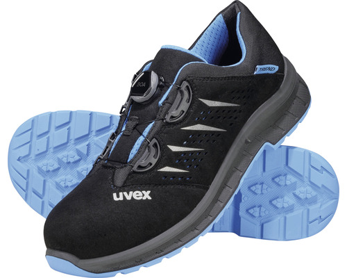 S1P veiligheidsschoenen Uvex BOA draaisluiting blauw maat 36