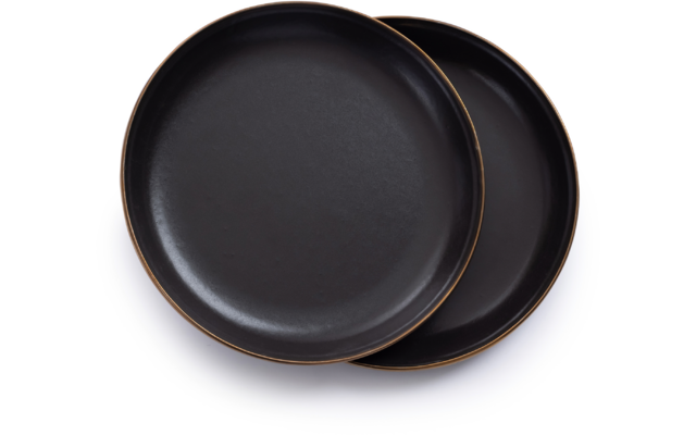 Barebones Enamel emailliertes Salatteller Set 2 teilig