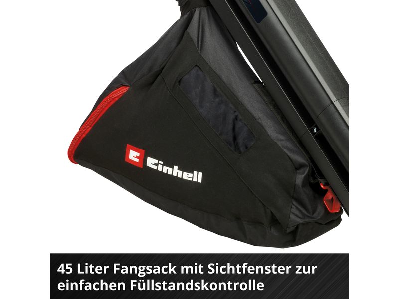 Einhell Akku-Laubsauger Venturro 18/210 Kit (1 x 4.0Ah) Befreit Garten und Hof von Laub und Schmutz