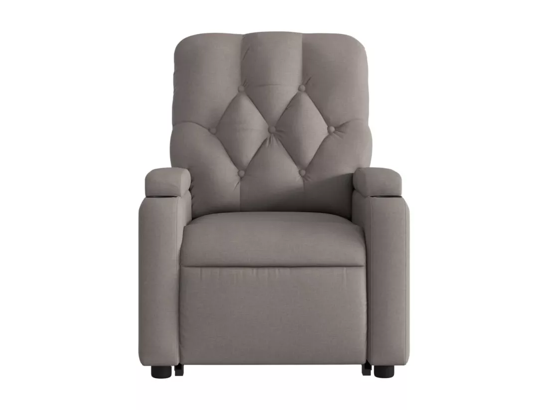 Fauteuil inclinable massant Taupe Tissu