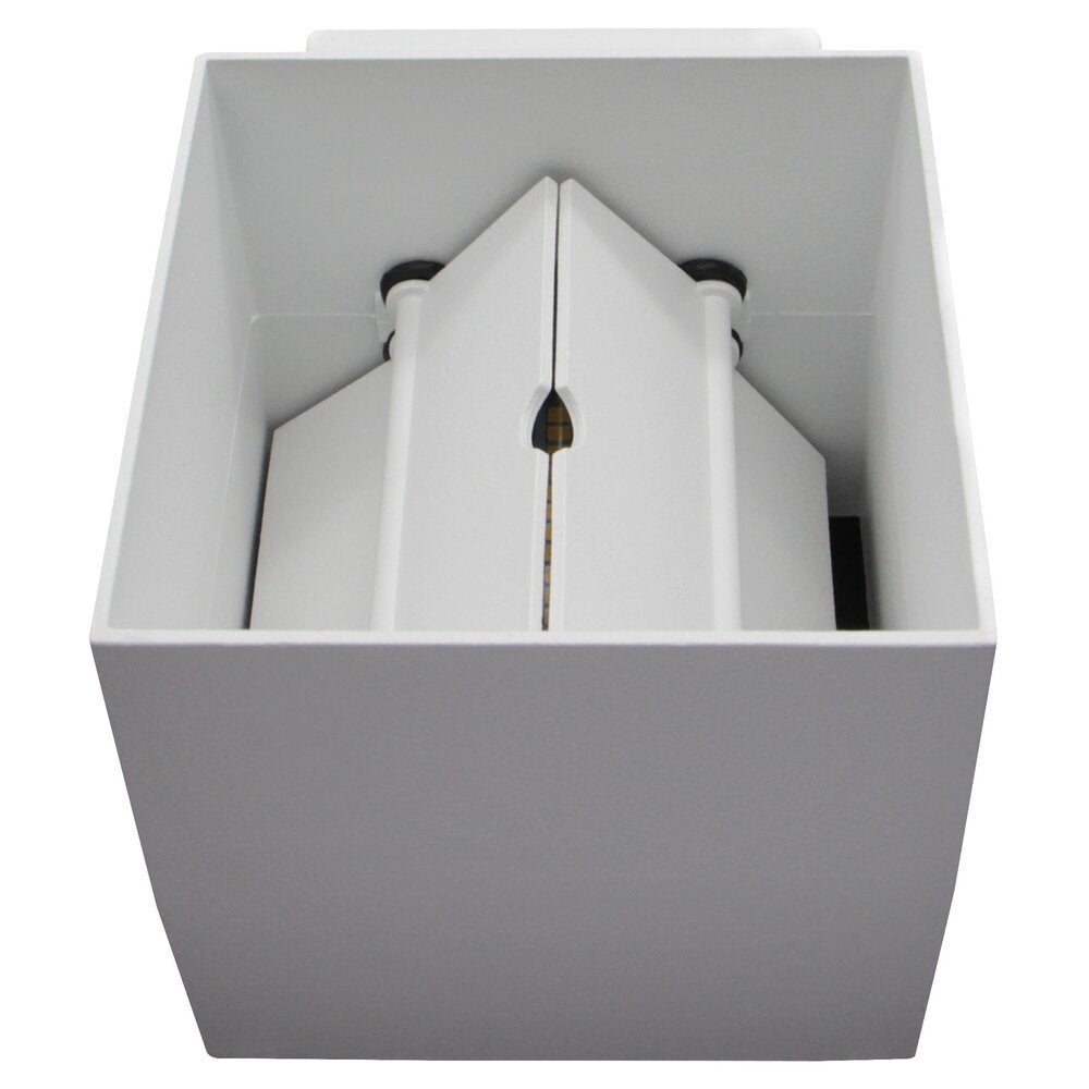 famlights | Rebecca LED buitenwandlamp van aluminium in mat wit, up & down