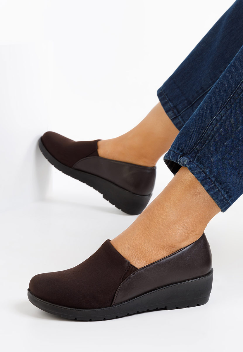 Mocassins à plateforme bruns Yanira