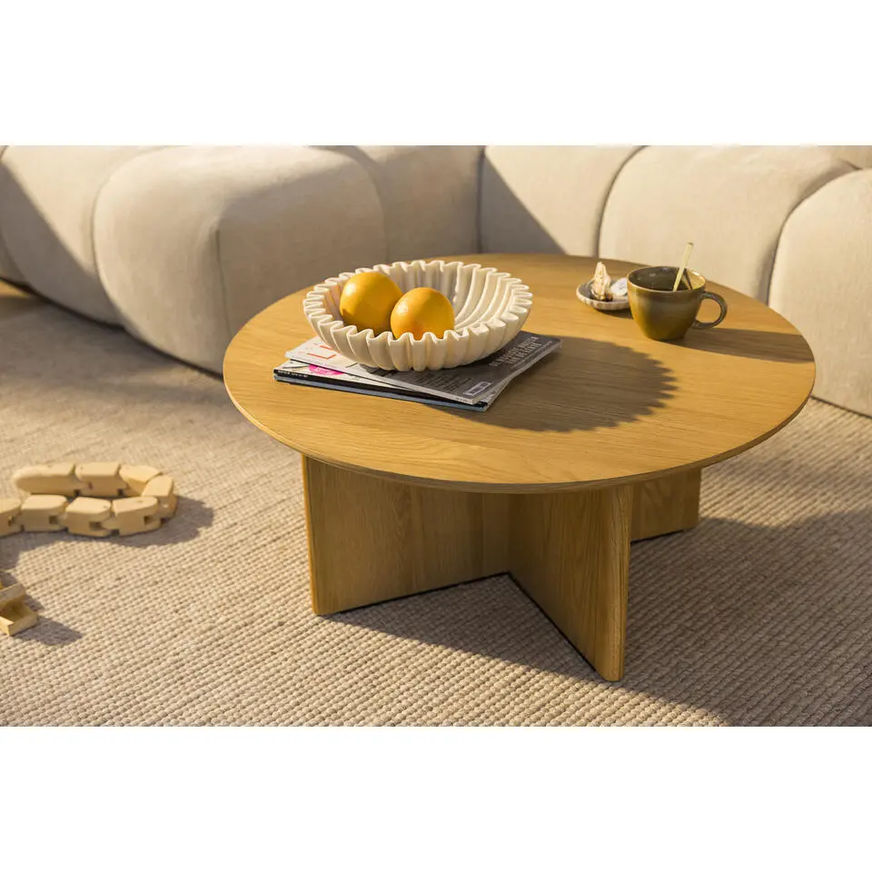 Salontafel Nicola - naturel - 35x80x80 cm