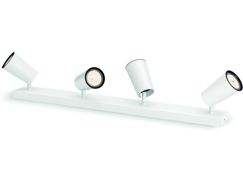 Philips Aufbauspot Paisley, 4 x GU10, 5.5 W, Weiss MyLiving Aufbauleuchte mit beweglichem Leuchtenkopf
