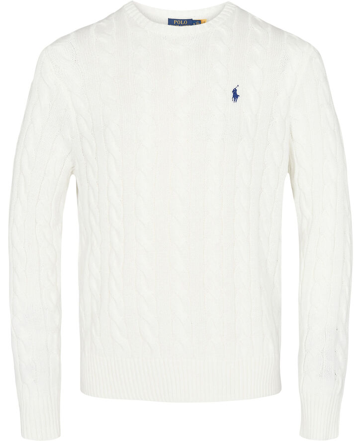 Polo Ralph Lauren Cable-Knit Cotton Sweater Hvid