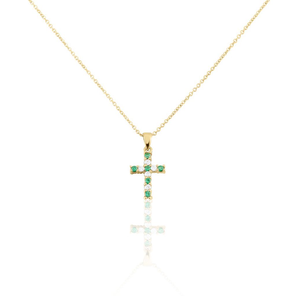 Collier Plaqué Or Gaea Pierre Synthétique