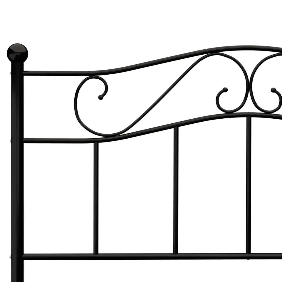 vidaXL - Tweepersoonbed -Zwart - Metaal - 140x200 cm