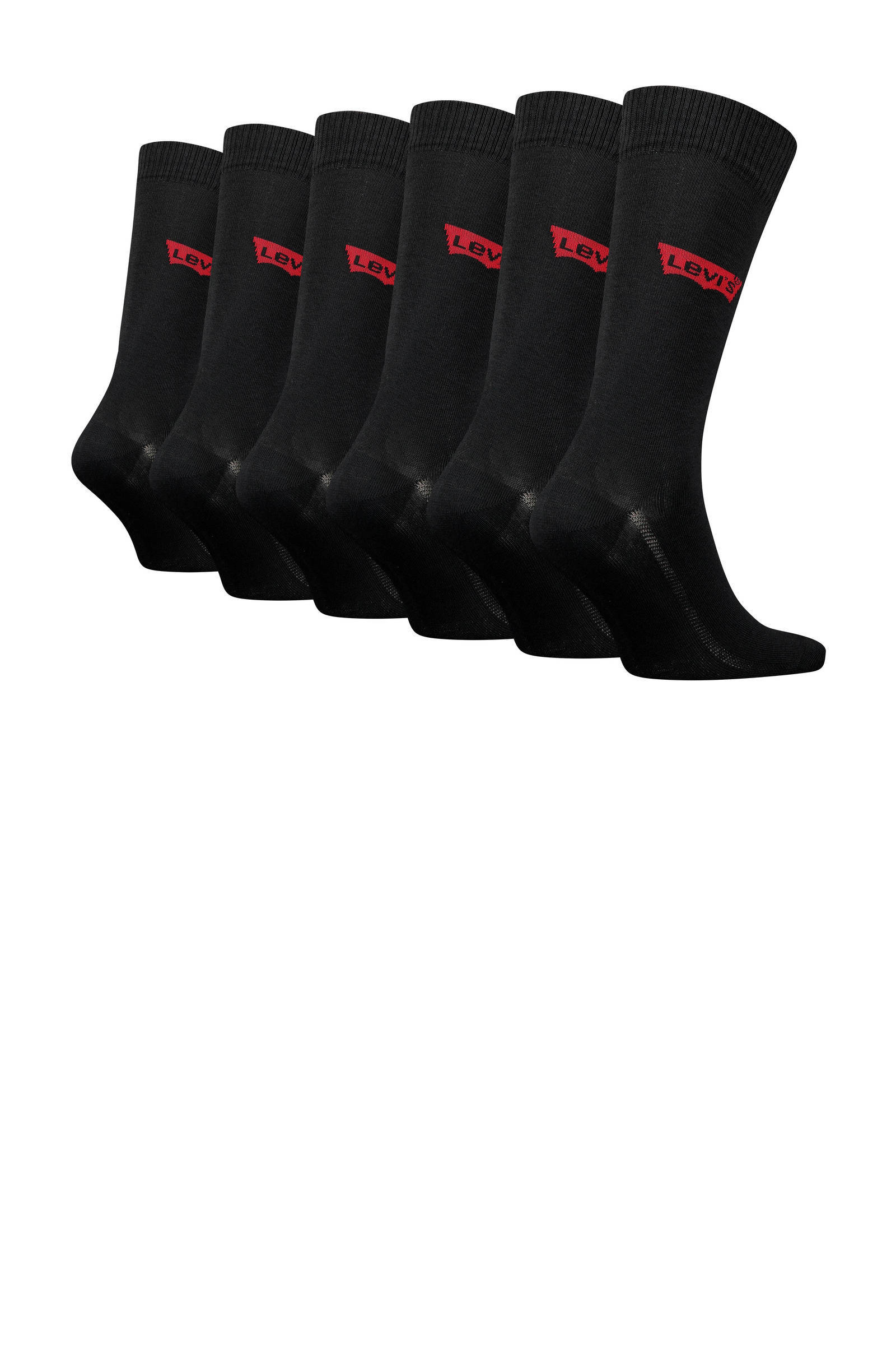 Levi's sokken met logo - set van 6 zwart