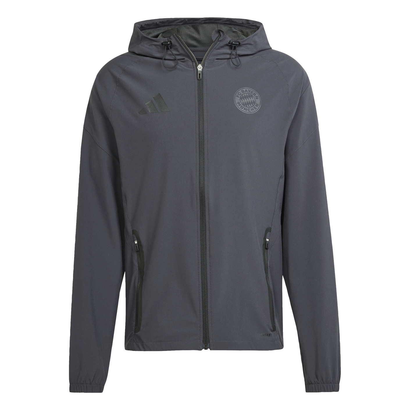 adidas Bayern München Vis Tech Trainingspak Full-Zip 2024-2025 Donkergrijs