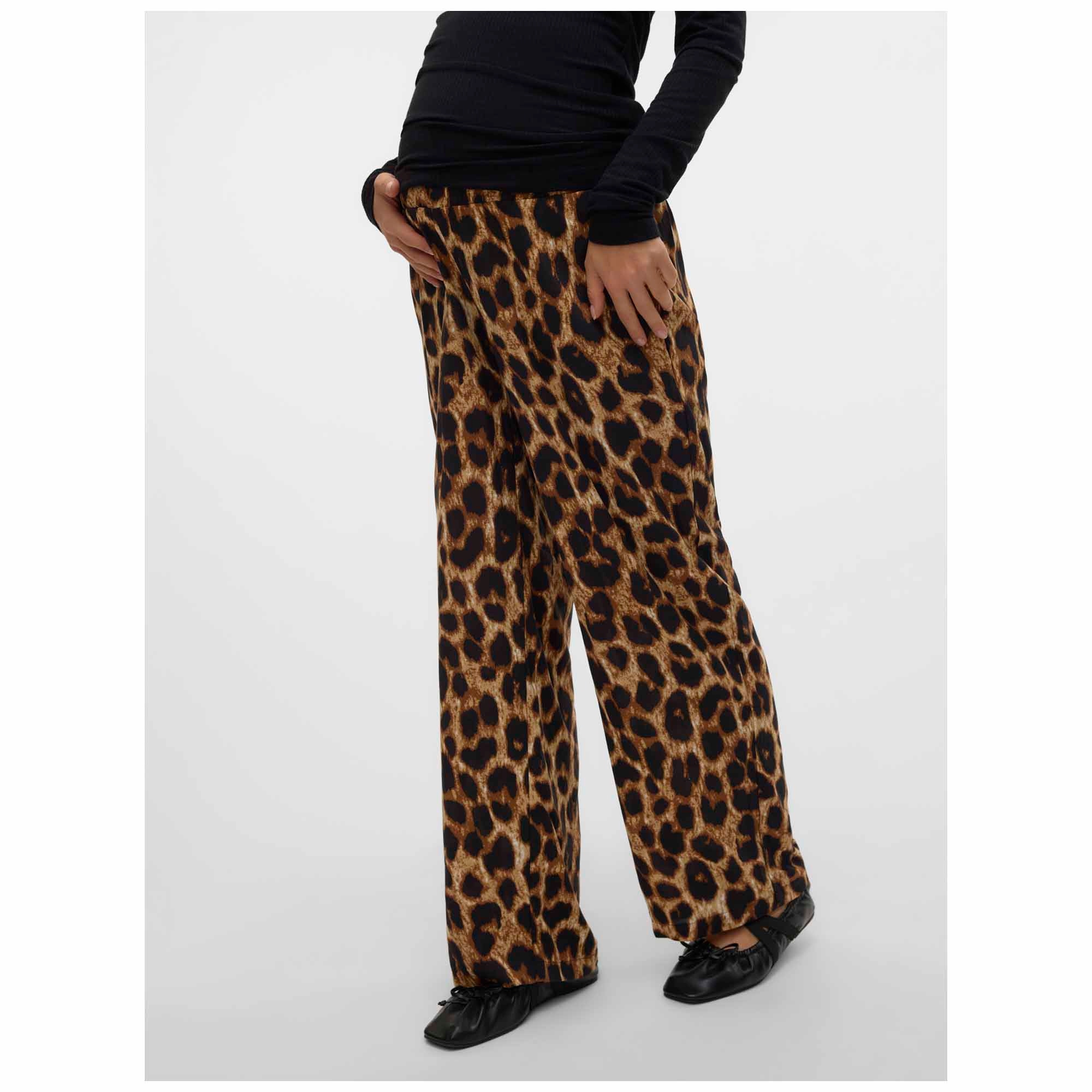Mamalicious zwangerschapsbroek lang panterprint multi
