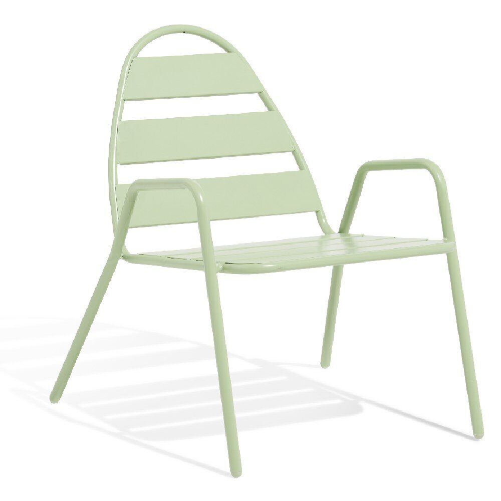 Fauteuil d'extérieur Fun acier vert sauge
