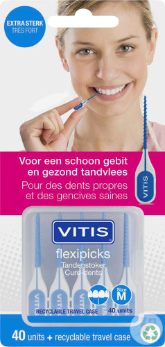 Vitis Flexipick Cure-Dents 40 Pièces