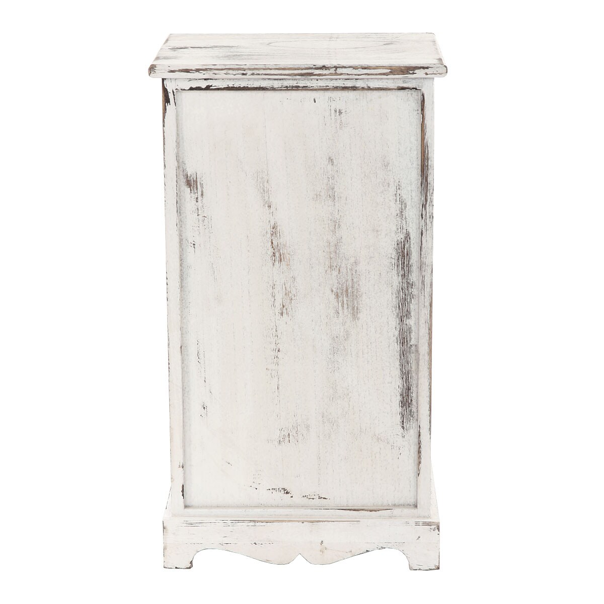 Kommode Beistelltisch Nachttisch Telefontisch, 63x35x29cm, Shabby-Look, Vintage ~ weiß