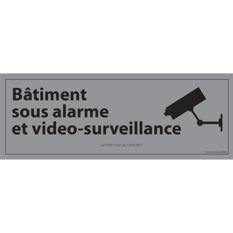 Panneau Bâtiment sous alarme et vidéo-surveillance