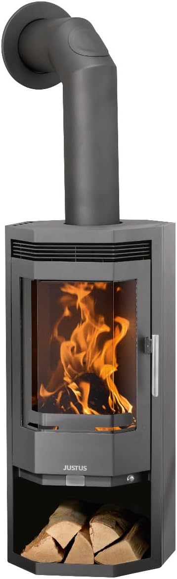 Justus 6530 29 Usedom 5D Kaminofen Stahl Gussgrau/A+