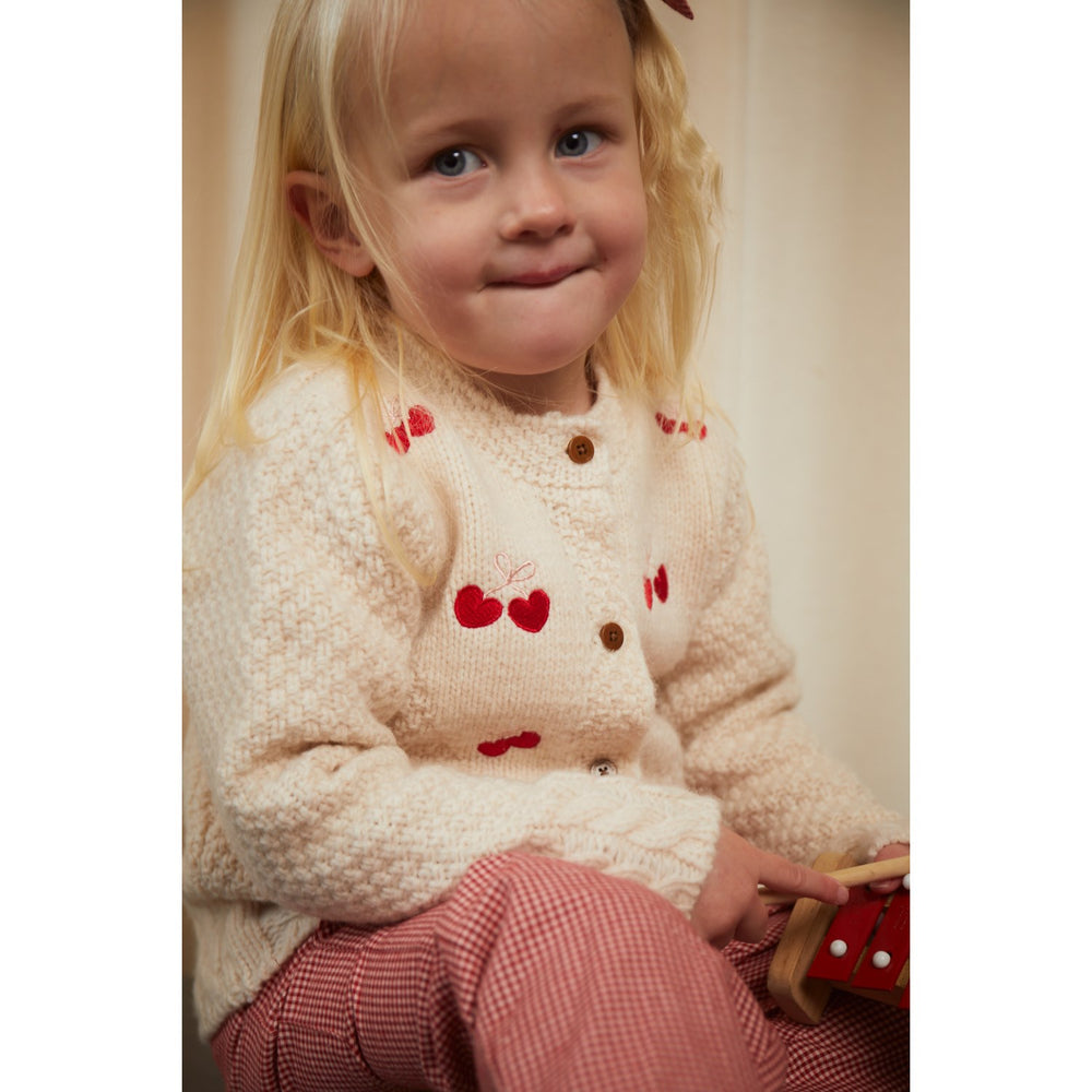 Køb Copenhagen Colors Cream Lammeulds Cardigan M. Sløjfe Broderi