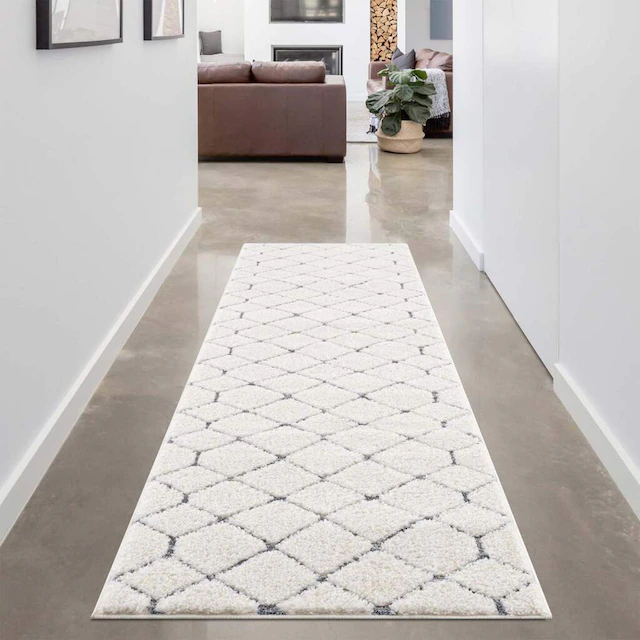 Carpet City Hochflor-Teppich »Focus 4499« rechteckig 20 mm Höhe Läufer, Boho, Hochtief-Muster/ 3D-Effekt, für Wohnzimmer, Schlafzimmer