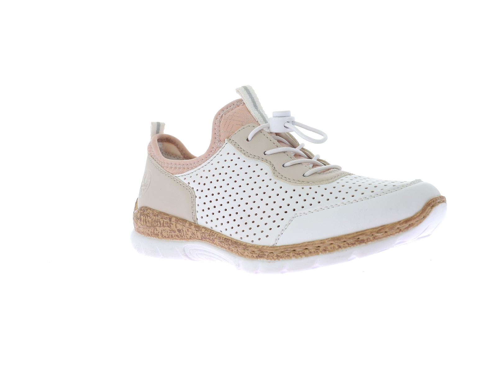 Rieker-N4286 Matières combinées Blanc multi