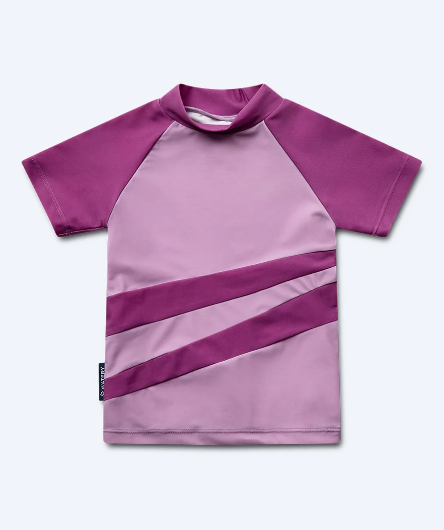 Watery UV-trøje til børn - Manami Kortærmet Rashguard - Atlantic Purple
