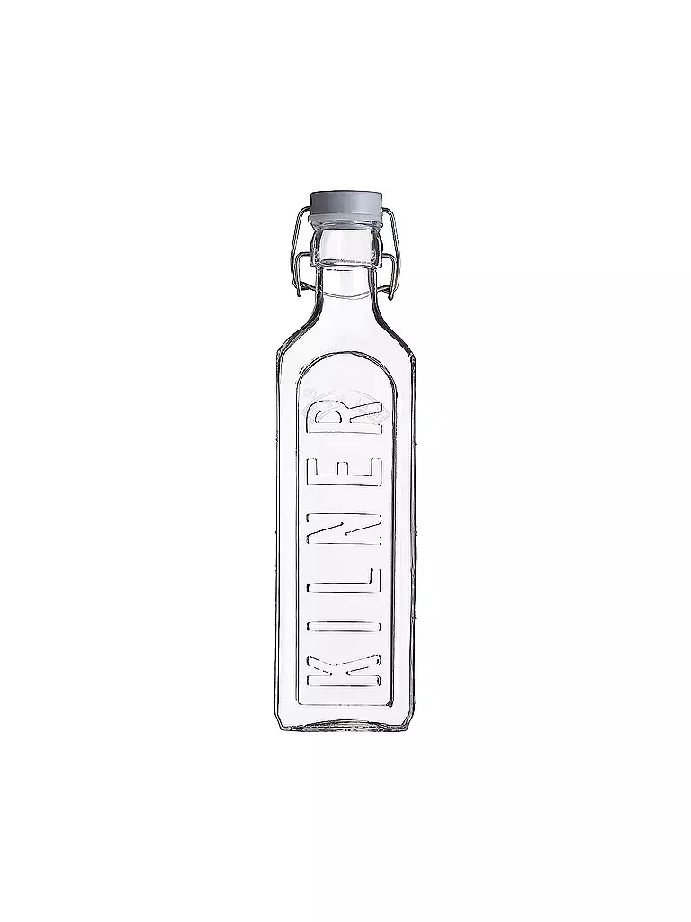KILNER Glasflasche mit Bügelverschluss 600ml eckig Glas transparent