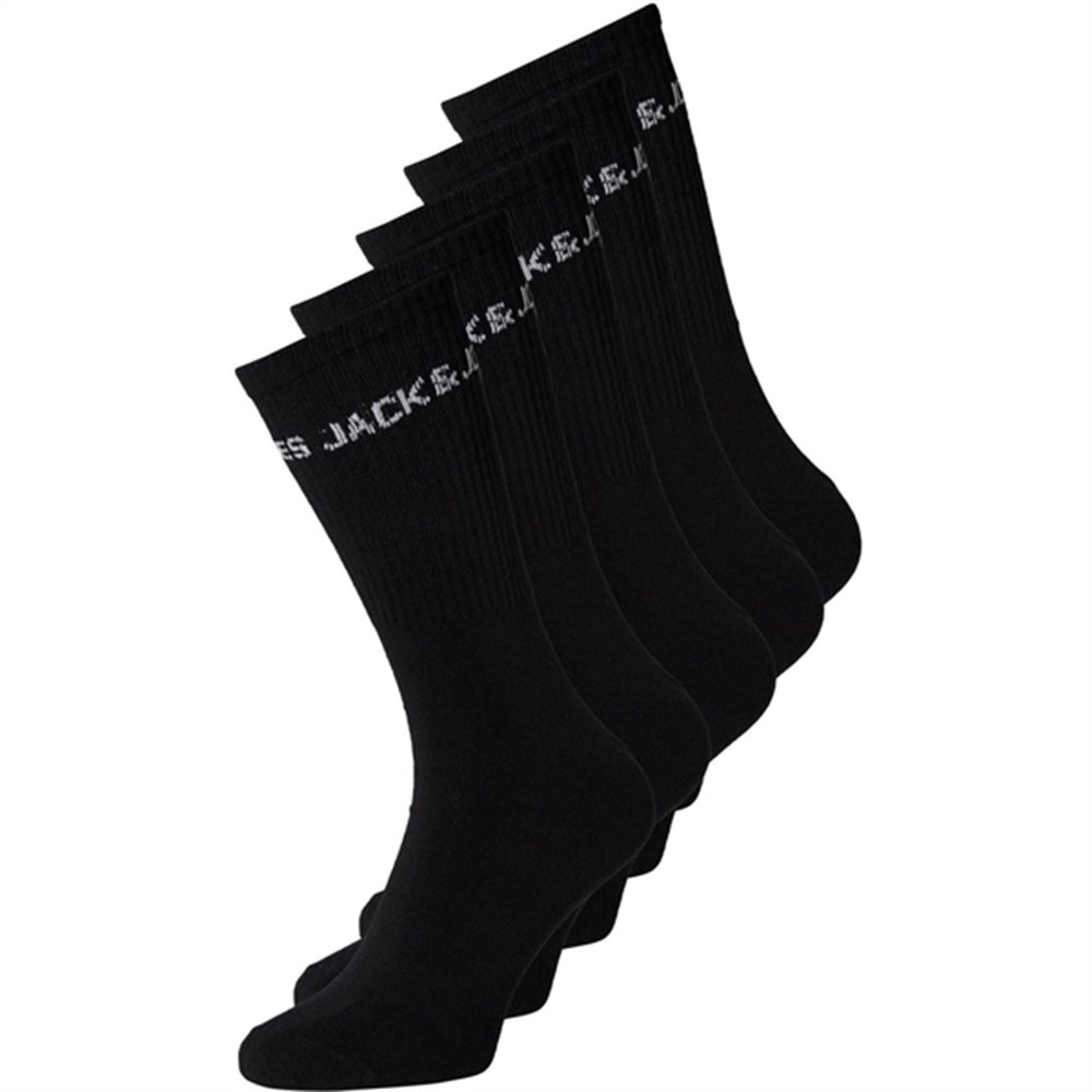 Black Basic Logo Tennis Strømper 5-pak Noos